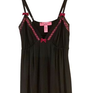 Betsey Johnson Black and Pink Chemise